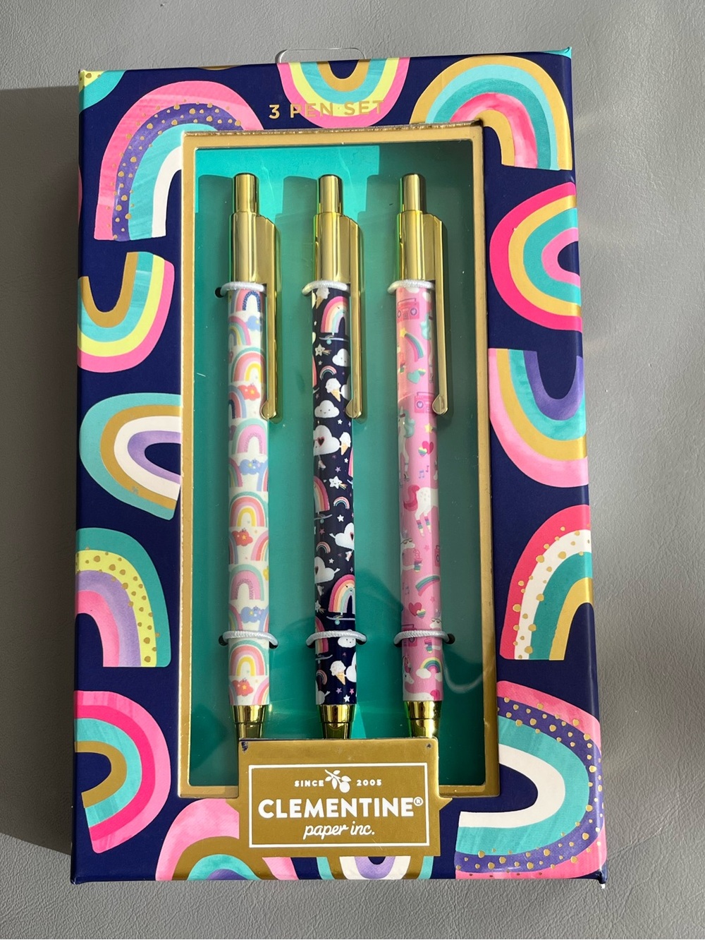 NEW Clementine Multi-Color Fantasy Pen Set #920007 Rainbows, Ice Cream, Unicorns